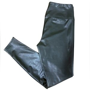 RW&CO. Dark Green Faux Leather Leggings